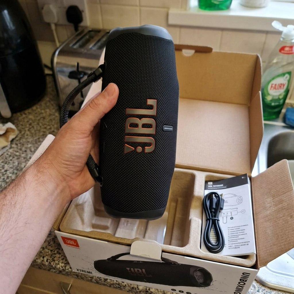 Foto de cliente: JBL Charge 6 recién sacada de su caja sellada con cable USB-C